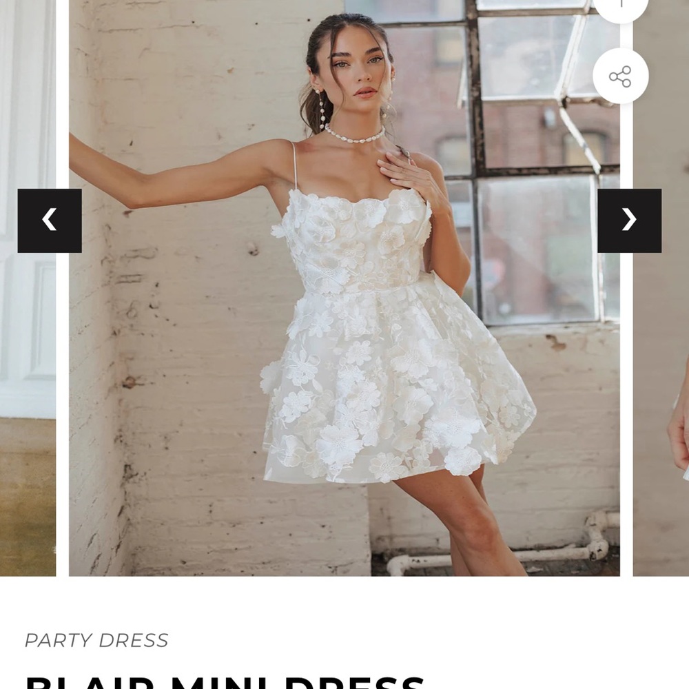 UNTAMED PETALS BY AMANDA JUDGE White Floral Mini Dress